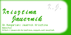 krisztina jauernik business card